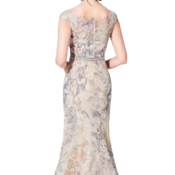 SALE NWT Ivonne D by Mon Cheri 220D23 Mother of the Bride Dress Beige Size 6 - Picture 3 of 6